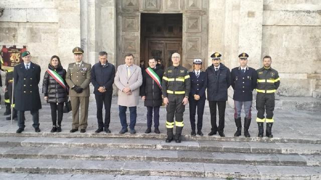 Comando Vigili del Fuoco Ascoli Piceno, celebrata la Patrona Santa Barbara. Santa Messa con il vescovo Palmieri
