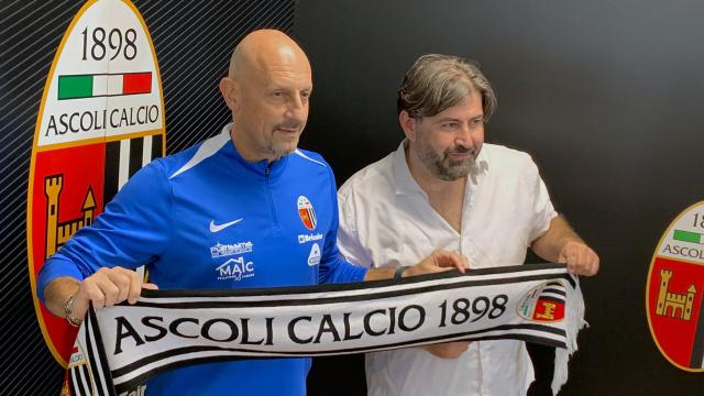 Ascoli Calcio, il direttore sportivo Righi presenta il nuovo allenatore Di Carlo