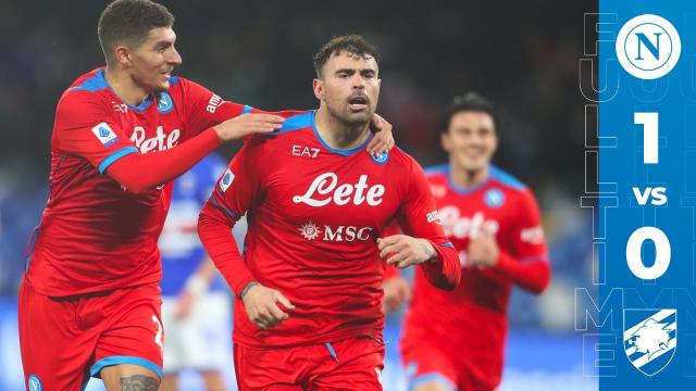 Napoli-Sampdoria 1-0, highlights. Decisivo un gol di Petagna
