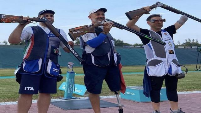 Tiro a volo, per il monteprandonese Nespeca un oro ed un argento ai Mondiali di Para-Trap