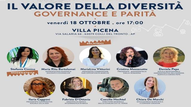 Colli del Tronto, tavola rotonda su ''Il valore della diversità – Governance e parità''