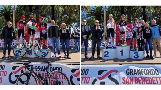 Alessandro Frangioni e Giulia Medri vincono Granfondo San Benedetto del Tronto. 1000 atleti provenienti da tutta Italia