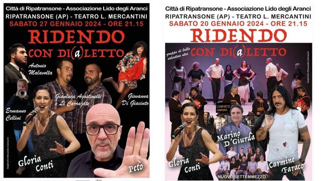 Ripatransone: Teatro Mercantini, torna la rassegna comica ''Ridendo con di(A)letto'' 