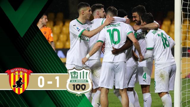 Benevento-Sassuolo 0-1, highlights