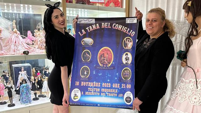 'La Tana del Coniglio', al Teatro Concordia show Burlesque di beneficenza con Veruska Puff 