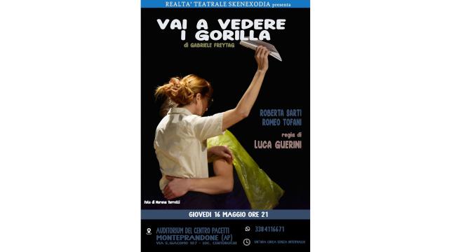 Monteprandone, all'Auditorium Pacetti in scena lo spettacolo ''Vai a vedere i gorilla''