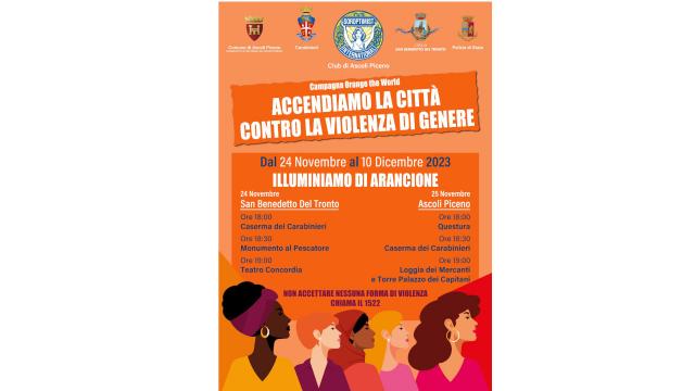 Lotta alla violenza contro le donne, Soroptimist: ad Ascoli e San Benedetto iniziative di sensibilizzazione