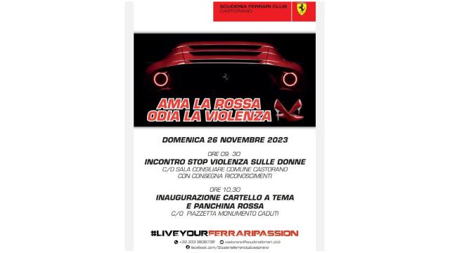 Giornata contro violenza sulle donne, a Castorano inaugurazione panchina rossa e incontro 'Stop violenza'