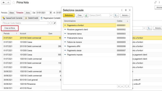 Registrare le entrate e le uscite tramite la prima nota di cassa