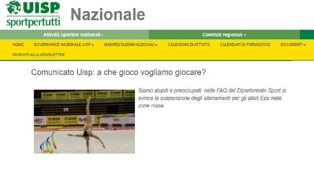 Uisp Ascoli Piceno si unisce al dissenso sul nuovo Dpcm per quanto riguarda lo sport