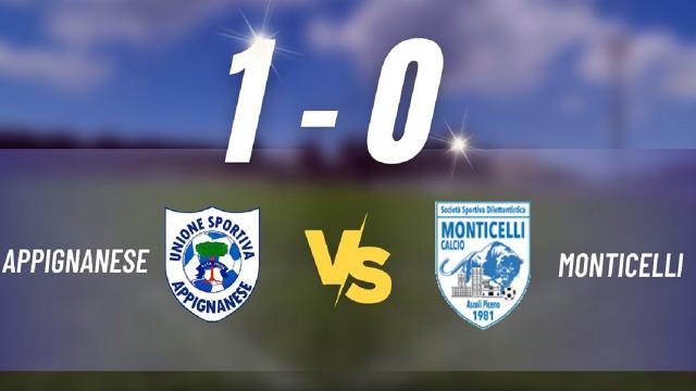 Promozione girone B, il Monticelli viene sconfitto di misura sul campo dell'Appignanese