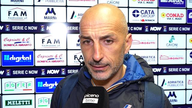Ascoli-Gubbio 1-0, la voce di Taurino in zona mista: “Parecchio rammarico, abbiamo subìto solamente un tiro in porta”