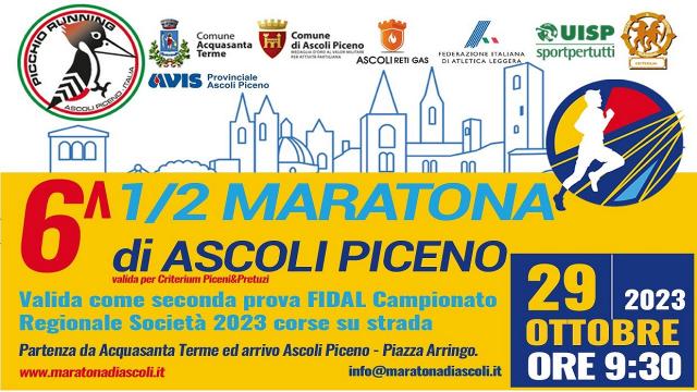 Marche, Italia ed estero: in 450 alla sesta edizione della Mezza Maratona di Ascoli Piceno