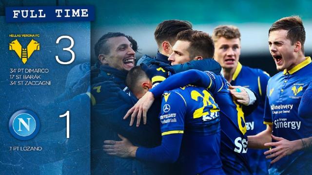 Verona-Napoli 3-1, highlights