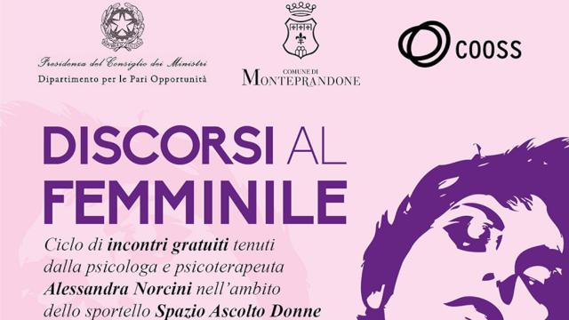 Monteprandone, in partenza ciclo di incontri gratuiti'' Discorsi al femminile'' dedicati alle donne 