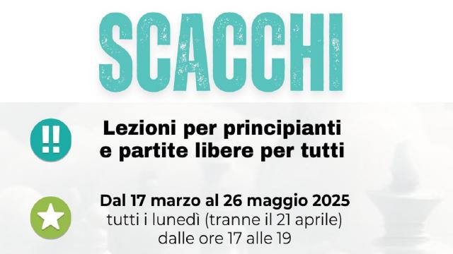 Scacchi in biblioteca ad Ascoli Piceno: appuntamento ogni Lunedì fino a Maggio