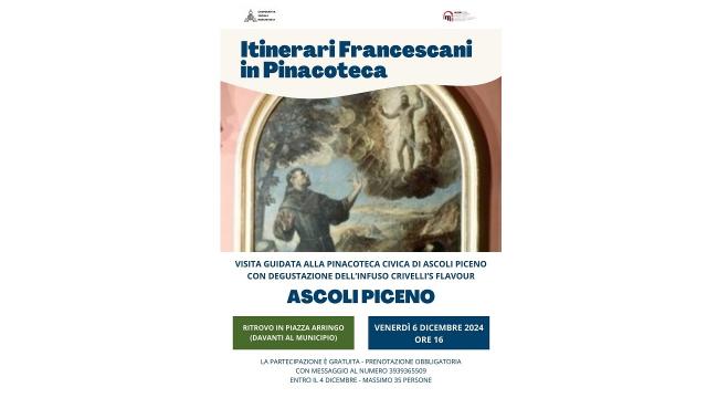 Ascoli Piceno, evento gratuito ''“Itinerari francescani in Pinacoteca'' a cura di Cooperativa Marche Gest