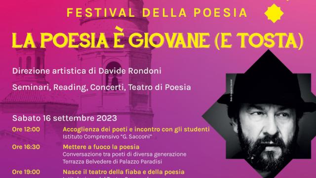 Montalto delle Marche: in arrivo il primo Festival della poesia e dei giovani diretto da Davide Rondoni