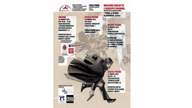 Ascoli Piceno, tre appuntamenti con Palumbo e Carlotto e la graphic novel ''Tomka, il Gitano di Guernica''