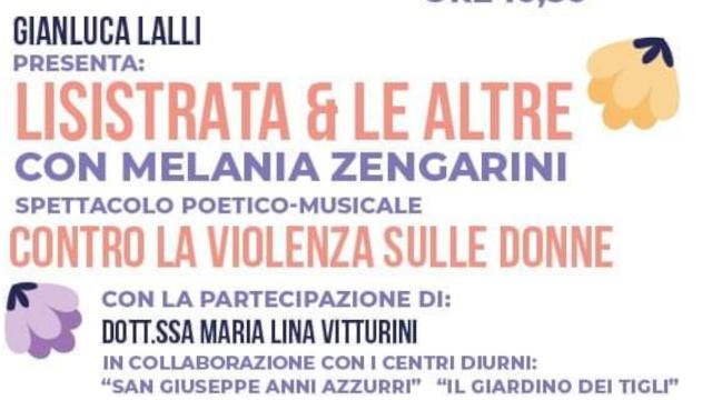 San Benedetto del Tronto, spettacolo 'Lisistrata & le altre' del cantautore Gianluca Lalli 