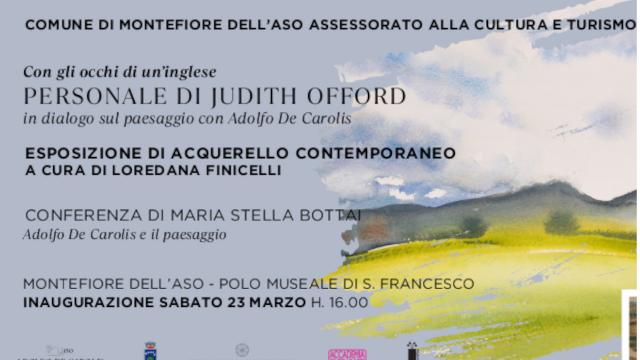 Montefiore dell'Aso, inaugurazione personale di Judith Offord in dialogo sul paesaggio con Adolfo De Carolis