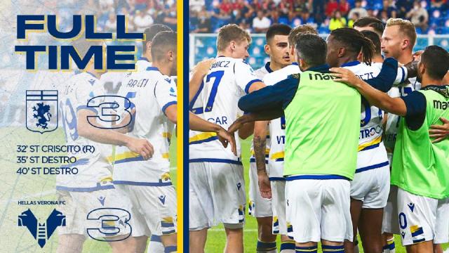 Genoa-Verona 3-3, highlights. Succede di tutto nel finale al ''Ferraris''