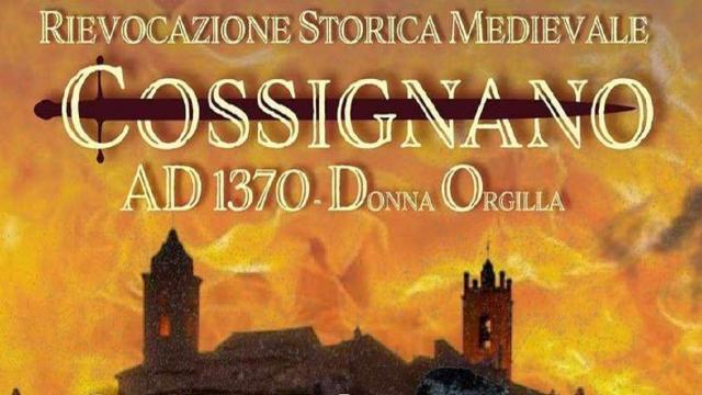 Presentata la rievocazione storica medievale ''Cossignano AD1370 Donna Orgilla''