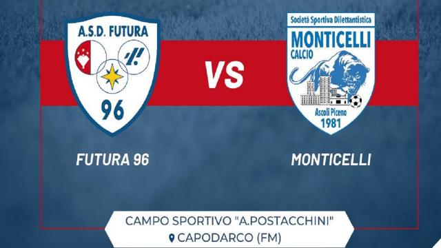 Promozione girone B, Monticelli sconfitto 4-0 a Capodarco di Fermo dalla Futura 96