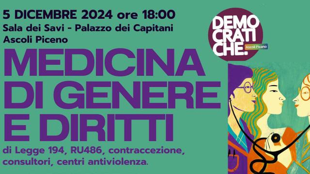 Donne DEM del Piceno, proseguono inziztive per tutela legge 194. Ad Ascoli incontro su 'Medicina di genere e diritti' 