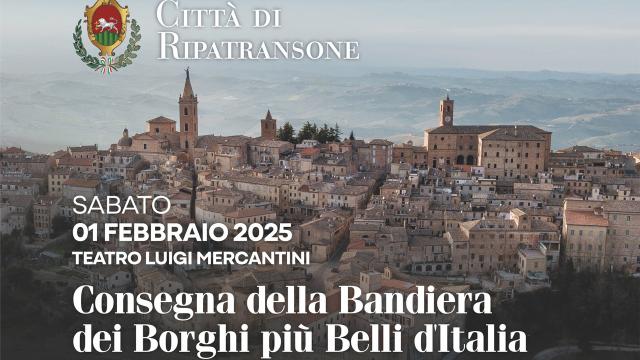 Ripatransone celebra l'ingresso nei Borghi più Belli d'Italia con la cerimonia di consegna della Bandiera ufficiale