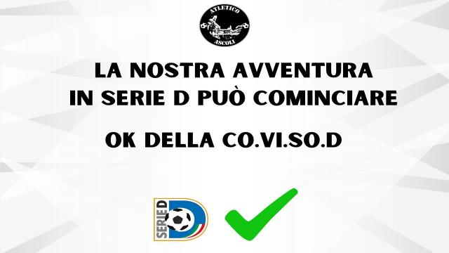 Atletico Ascoli, ufficiale iscrizione al campionato di Serie D 2023/2024: “Nostra avventura può cominciare”