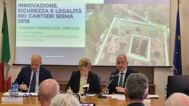 Ricostruzione post sisma 2016, presentato a Roma il badge e settimanale di cantiere