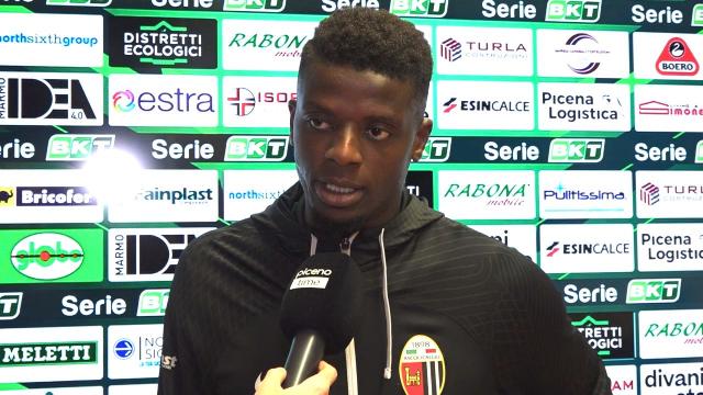 Ascoli-Parma 1-3, la voce di Gnahorè in zona mista: “Buona gara, c'è rammarico perchè meritavamo di più”