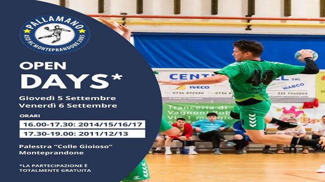 Pallamano: Handball Club Monteprandone, Open Day al Palazzetto di Colle Gioioso