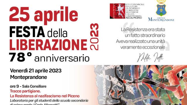 Monteprandone celebra il 25 Aprile: in programma laboratorio per gli studenti e inaugurazione di una mostra 