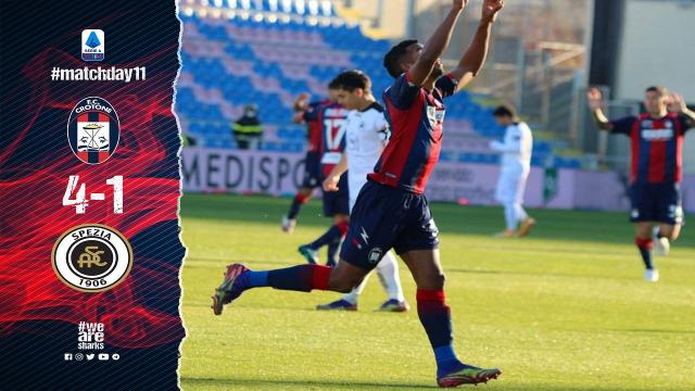 Crotone-Spezia 4-1, highlights