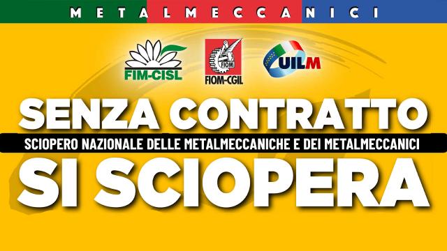 FIM-CISL FIOM-CGIL UILM-UIL, sciopero di 8 ore per rinnovo contratto nazionale metalmeccanici. Presidio ad Ascoli Piceno