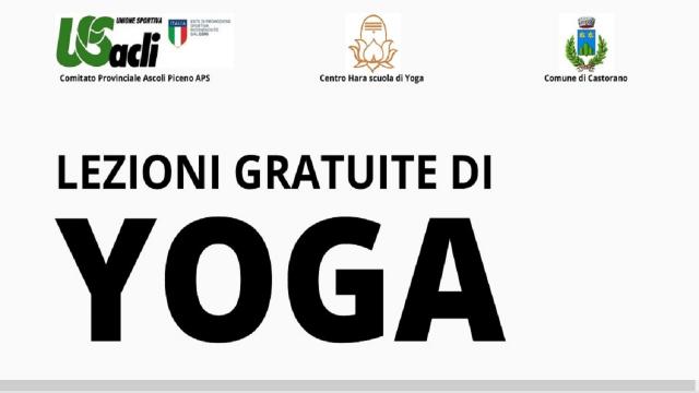 ''Castorano e lo sport 2024'', lezioni gratuite di yoga presso il Parco Campo Fiera in Viale Europa