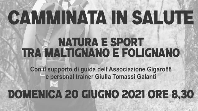 Natura e sport, ''Camminata in salute'' con partenza dal campo sportivo vecchio di Maltignano