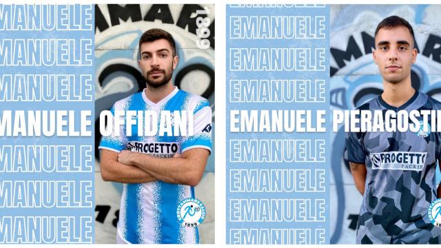 Grottammare Calcio, ufficializzati arrivi del giovane portiere Pieragostini e del centrocampista Offidani