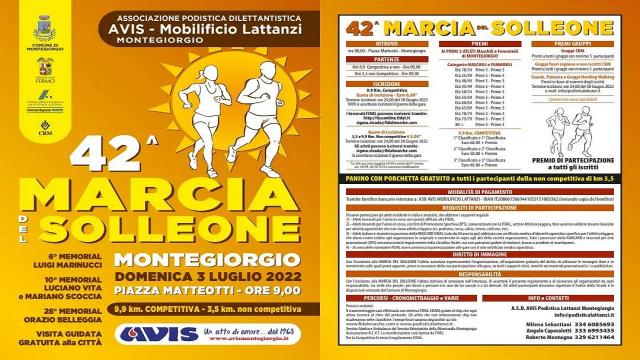 La Marcia del Solleone: a Montegiorgio atteso il pienone di partecipanti anche con la camminata non competitiva