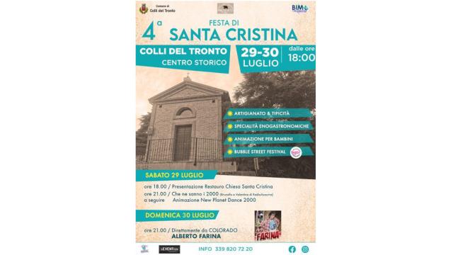 Colli del Tronto, al via la quarta edizione della Festa di Santa Cristina 