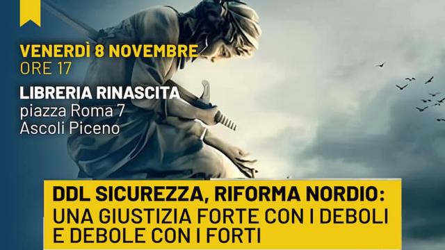 Ascoli Piceno, gruppo territoriale Movimento 5 Stelle organizza incontro su ddl Sicurezza e riforma Nordio