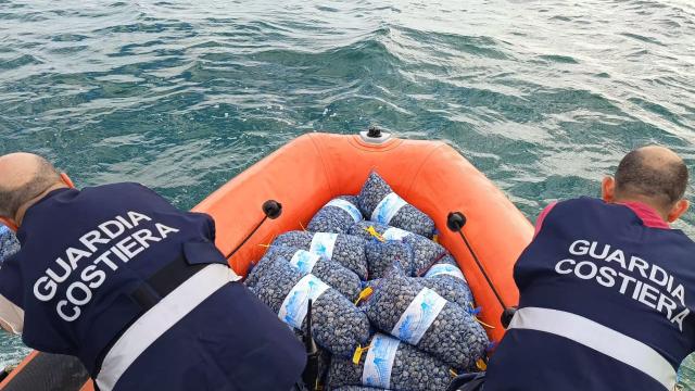 Maxi sequestro della Guardia Costiera di San Benedetto del Tronto: oltre una tonnellata di vongole rigettate in mare