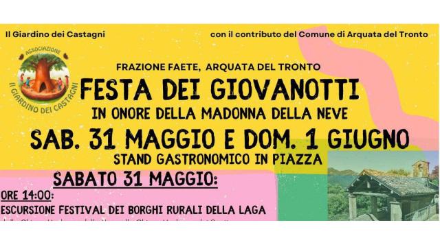 ''Festa dei Giovanotti'', a Faete di Arquata del Tronto convegno su castanicoltura e escursione con Arquata Potest