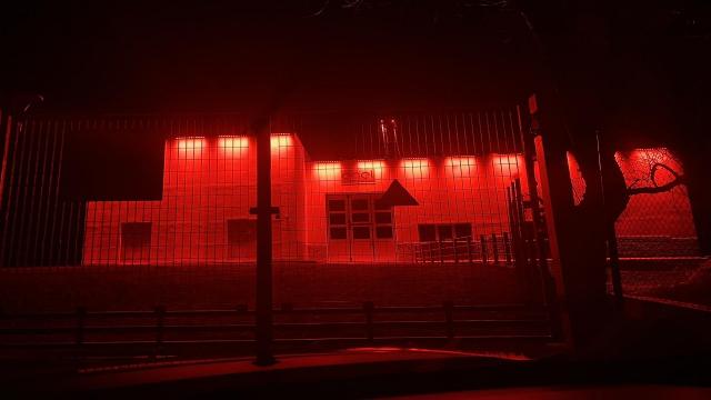 Arquata del Tronto, si tinge di rosso l'impianto idroelettrico di Capodacqua di Enel Green Power