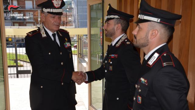 Comando Provinciale Carabinieri Ascoli Piceno, i saluti del comandante della Legione Marche Cagnazzo