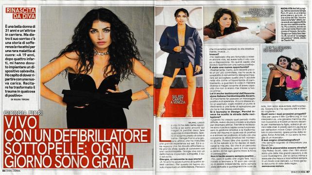In edicola il settimanale femminile 'Diva' con l'intervista all'attrice ascolana Giorgia Fiori