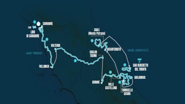 Tirreno Adriatico, presentato il percorso dell'edizione numero 59. Gran finale a San Benedetto del Tronto