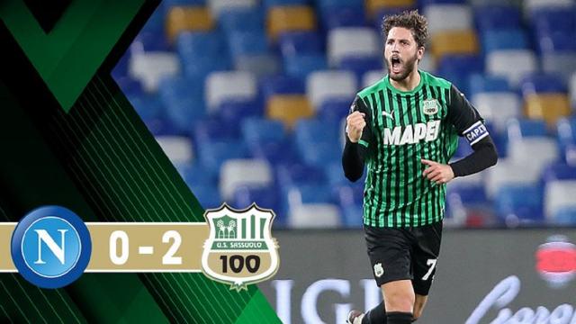 Napoli-Sassuolo 0-2, highlights